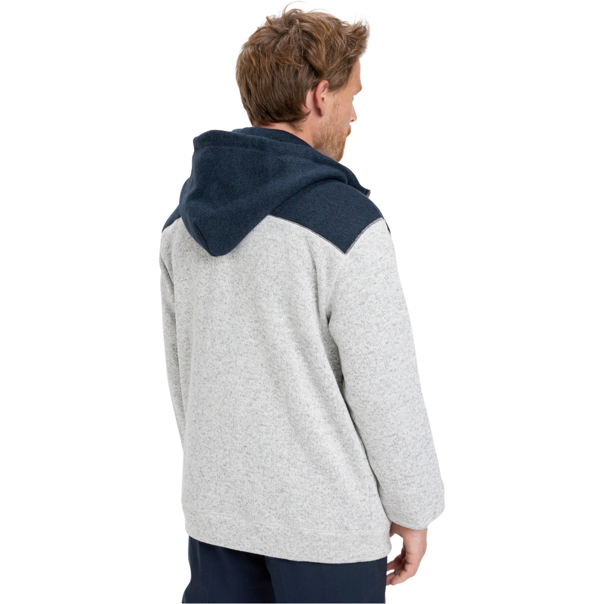 2026 Quiksilver Da Uomo Felpa Con Cappuccio E Zip Integrale Keller Block EQYFT05122 - Light Grey Heather